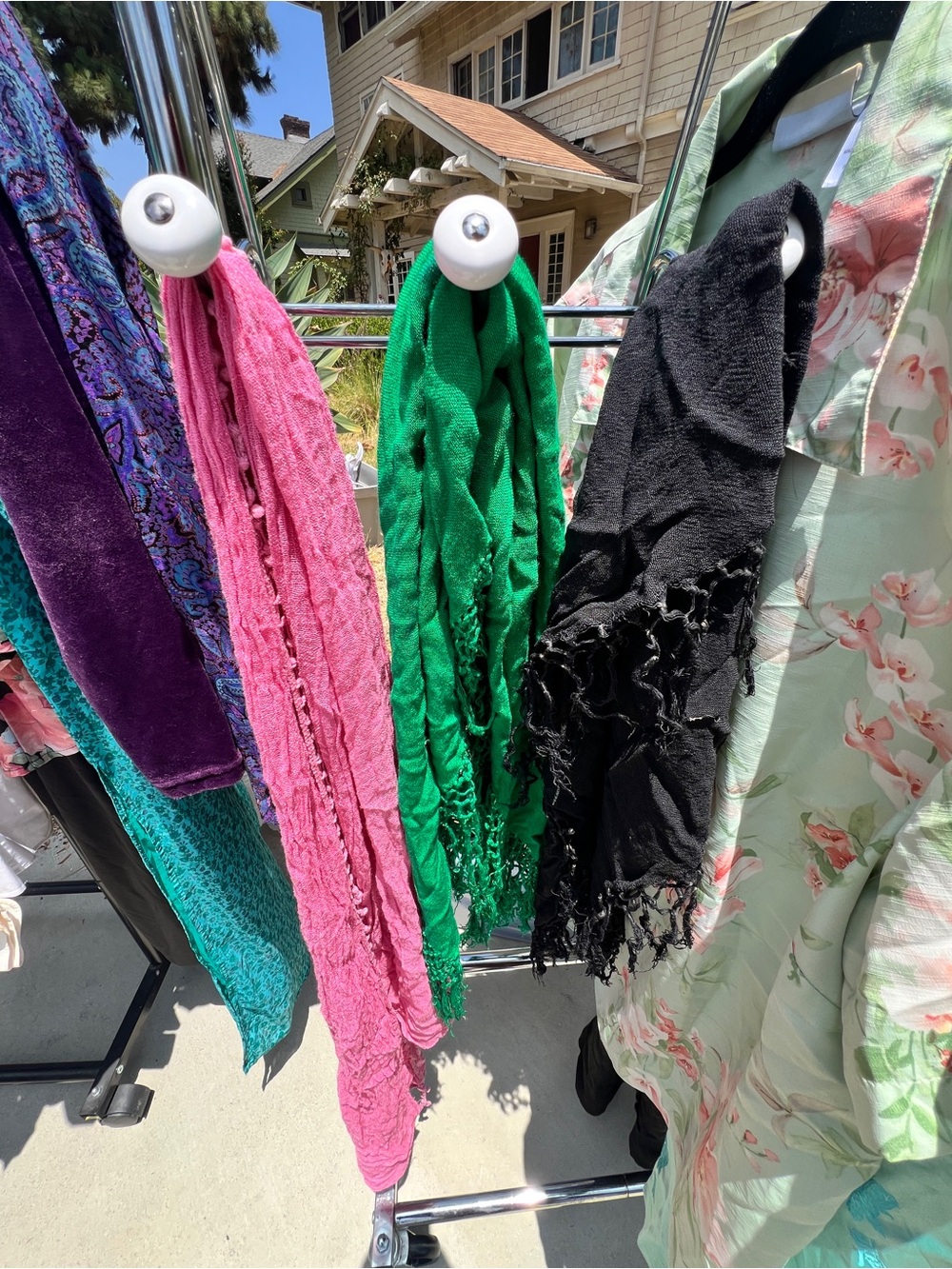 Soft Lightweight Scarf Bundle - Pink, Green, Black
